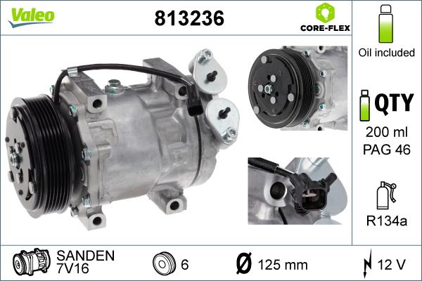 VALEO 813236 - Compressore, Climatizzatore www.autoricambi360.it