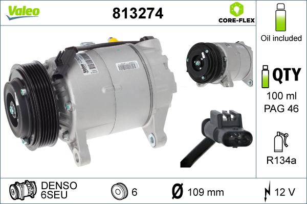 VALEO 813274 - Compressore, Climatizzatore www.autoricambi360.it