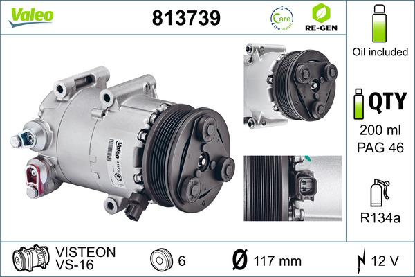 Valeo 813739 - Compressore, Climatizzatore www.autoricambi360.it
