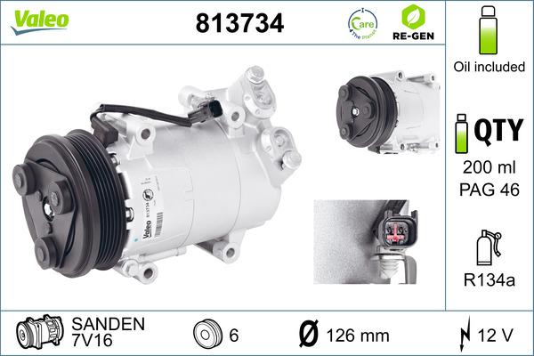 VALEO 813734 - Compressore, Climatizzatore www.autoricambi360.it