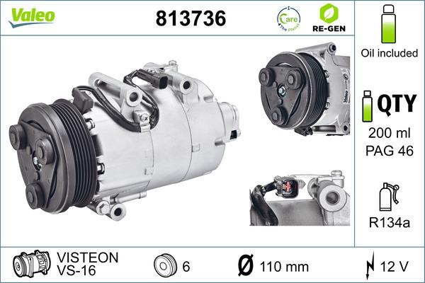 VALEO 813736 - Compressore, Climatizzatore www.autoricambi360.it