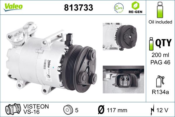 VALEO 813733 - Compressore, Climatizzatore www.autoricambi360.it