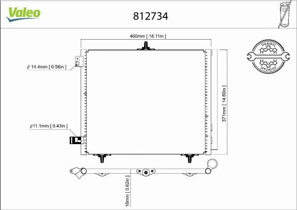 VALEO 812734 - Condensatore, Climatizzatore www.autoricambi360.it