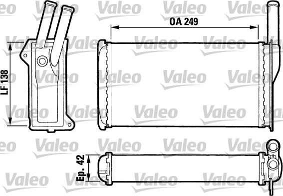 VALEO 883742 - Scambiatore calore, Riscaldamento abitacolo www.autoricambi360.it