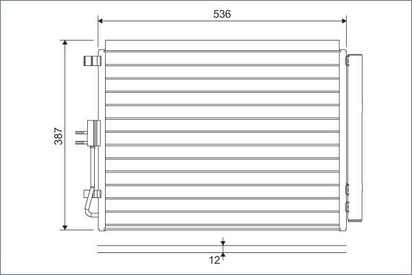 VALEO 822598 - Condensatore, Climatizzatore www.autoricambi360.it
