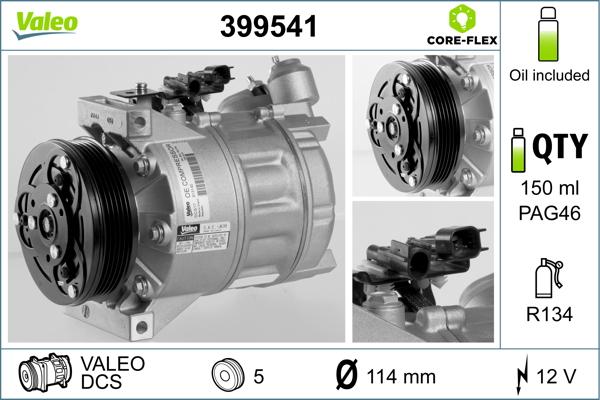 VALEO 399541 - Compressore, Climatizzatore www.autoricambi360.it