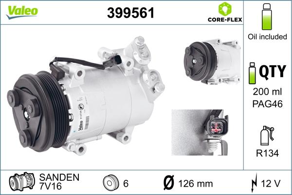 VALEO 399561 - Compressore, Climatizzatore www.autoricambi360.it