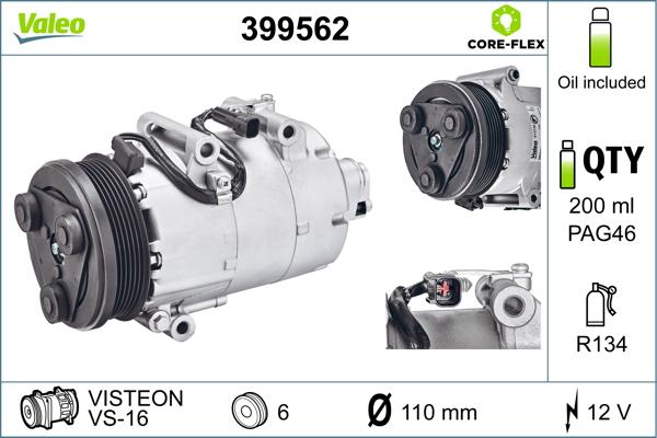 VALEO 399562 - Compressore, Climatizzatore www.autoricambi360.it