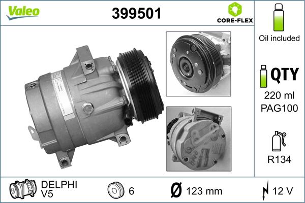 VALEO 399501 - Compressore, Climatizzatore www.autoricambi360.it