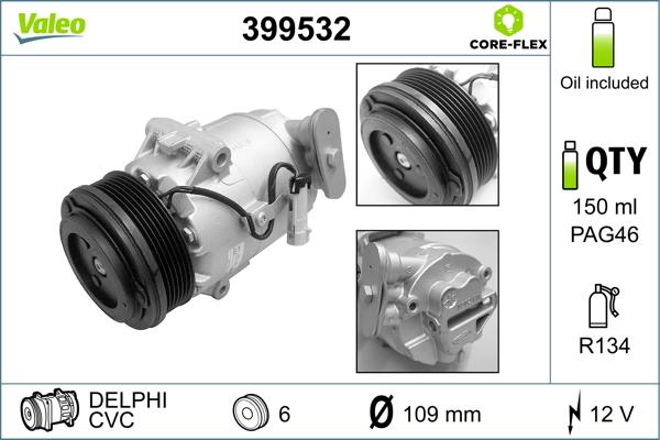 Valeo 399532 - Compressore, Climatizzatore www.autoricambi360.it