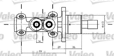VALEO 350734 - Cilindro maestro del freno www.autoricambi360.it