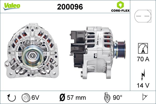 VALEO 200096 - Alternatore www.autoricambi360.it
