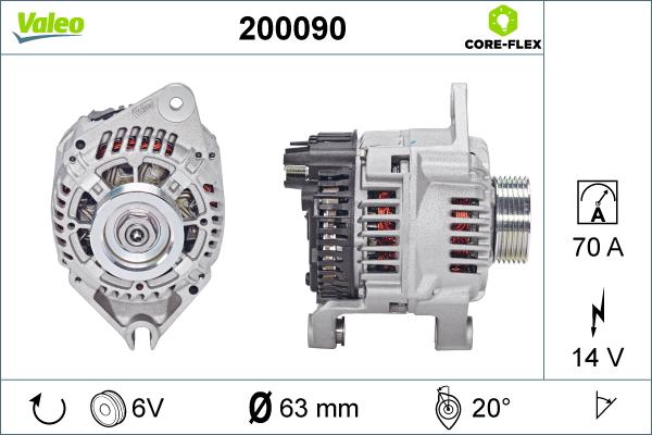 VALEO 200090 - Alternatore www.autoricambi360.it