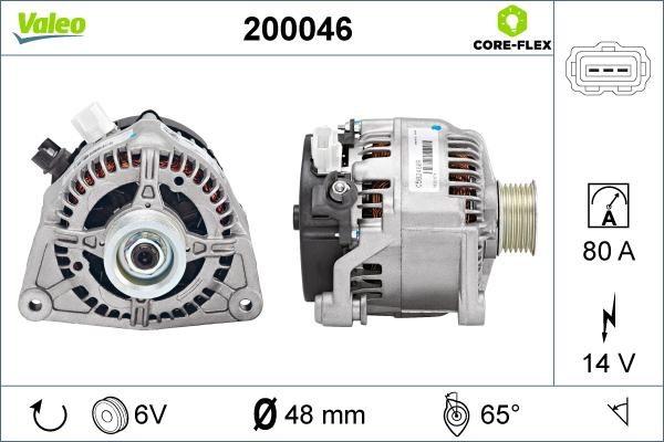 VALEO 200046 - Alternatore www.autoricambi360.it