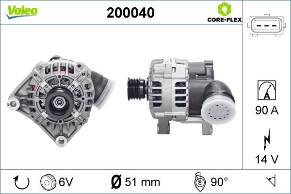 VALEO 200040 - Alternatore www.autoricambi360.it