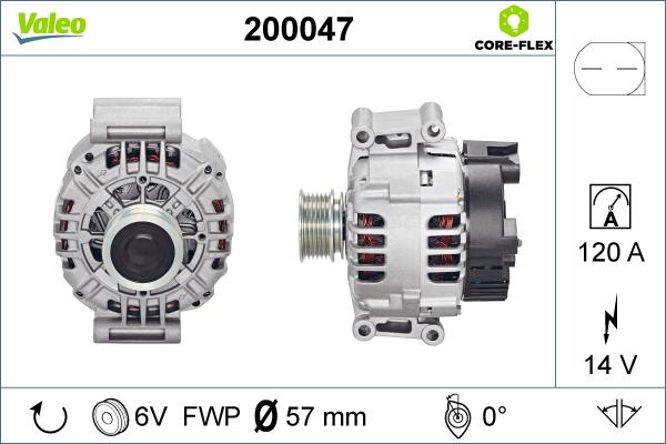 VALEO 200047 - Alternatore www.autoricambi360.it