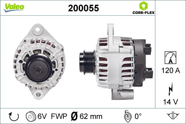 VALEO 200055 - Alternatore www.autoricambi360.it