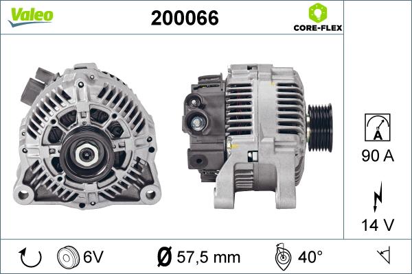 VALEO 200066 - Alternatore www.autoricambi360.it