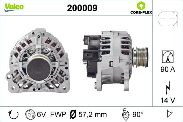 VALEO 200009 - Alternatore www.autoricambi360.it