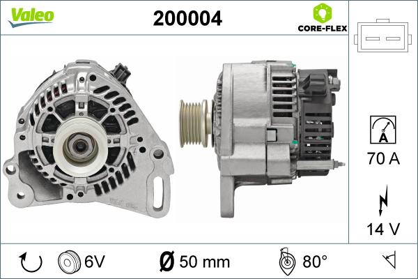 VALEO 200004 - Alternatore www.autoricambi360.it