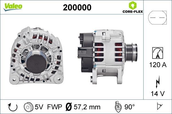 VALEO 200000 - Alternatore www.autoricambi360.it