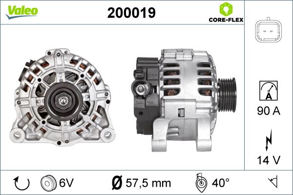 VALEO 200019 - Alternatore www.autoricambi360.it