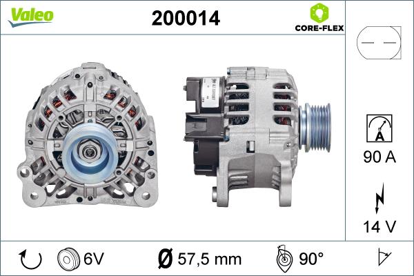 VALEO 200014 - Alternatore www.autoricambi360.it