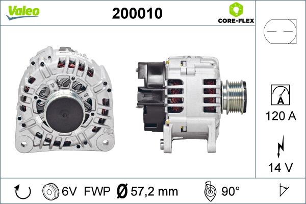 VALEO 200010 - Alternatore www.autoricambi360.it