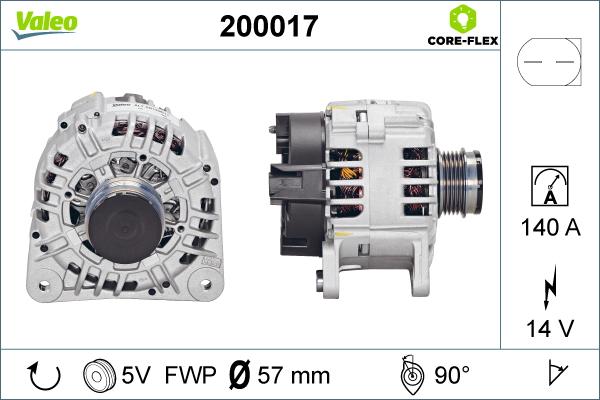 VALEO 200017 - Alternatore www.autoricambi360.it