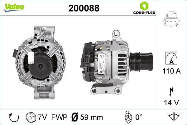 VALEO 200088 - Alternatore www.autoricambi360.it