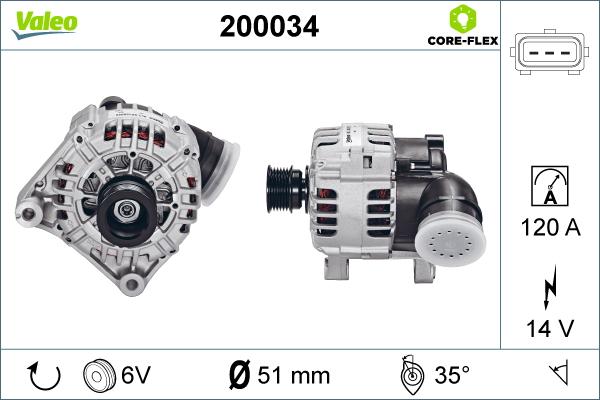 VALEO 200034 - Alternatore www.autoricambi360.it