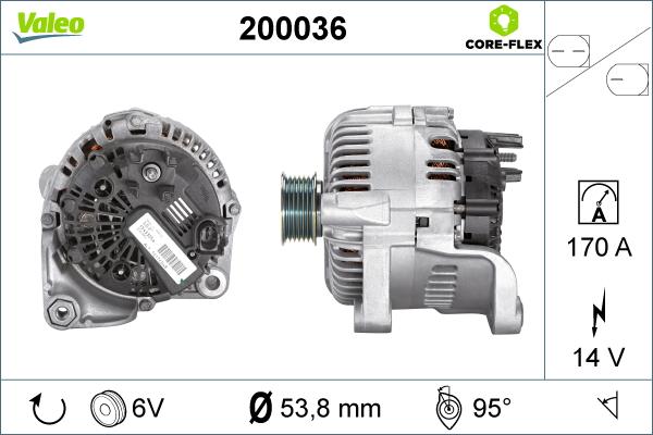 VALEO 200036 - Alternatore www.autoricambi360.it