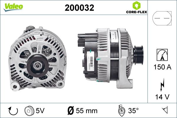 VALEO 200032 - Alternatore www.autoricambi360.it