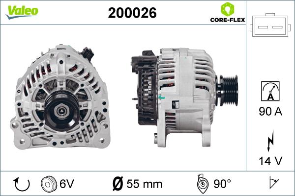 VALEO 200026 - Alternatore www.autoricambi360.it