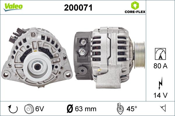 VALEO 200071 - Alternatore www.autoricambi360.it