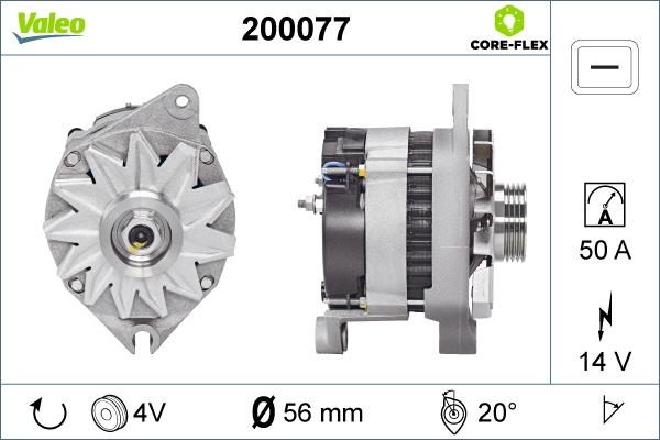 VALEO 200077 - Alternatore www.autoricambi360.it