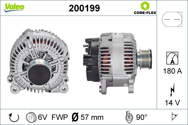 VALEO 200199 - Alternatore www.autoricambi360.it