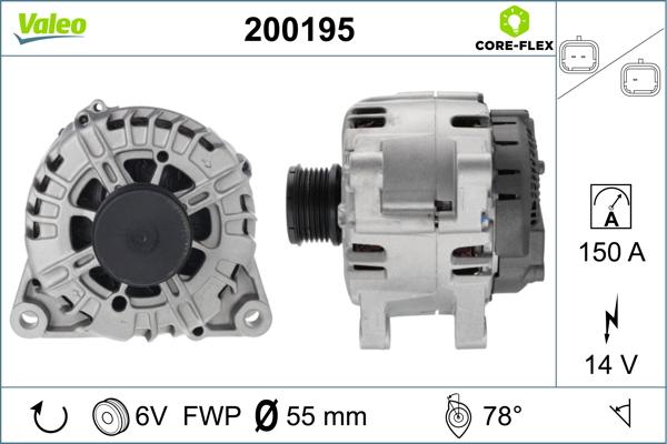 Valeo 200195 - Alternatore www.autoricambi360.it