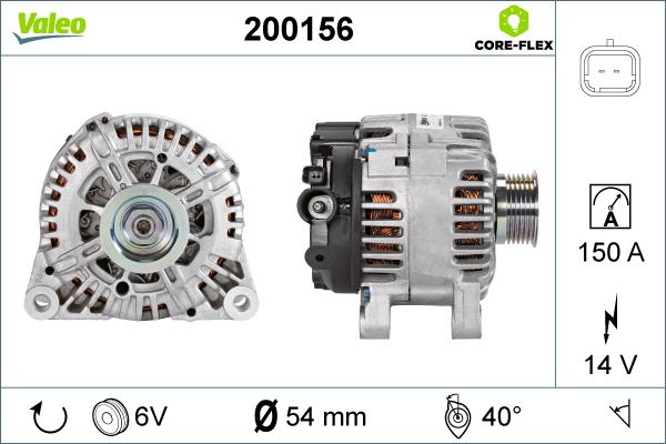 VALEO 200156 - Alternatore www.autoricambi360.it