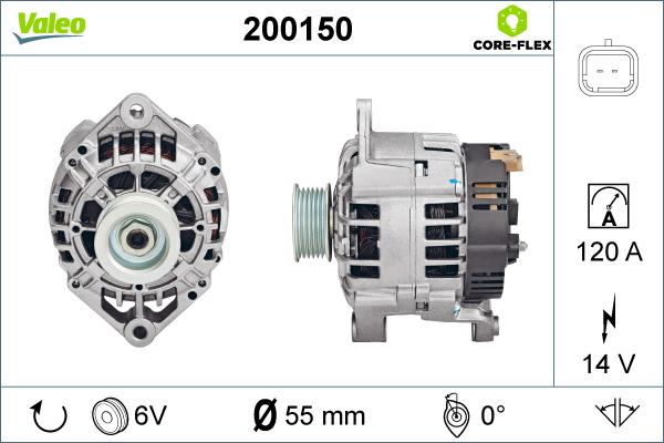 VALEO 200150 - Alternatore www.autoricambi360.it