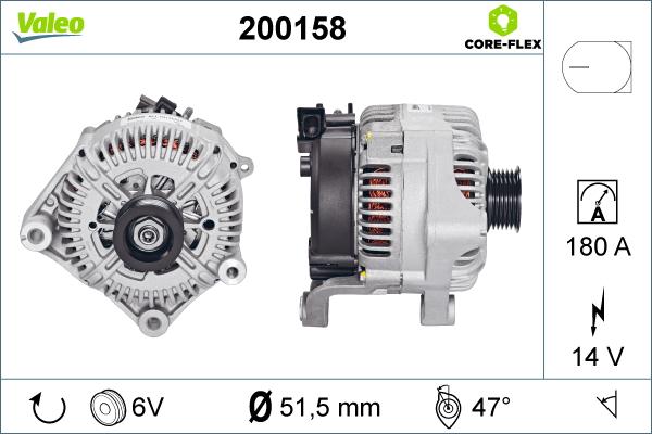 VALEO 200158 - Alternatore www.autoricambi360.it