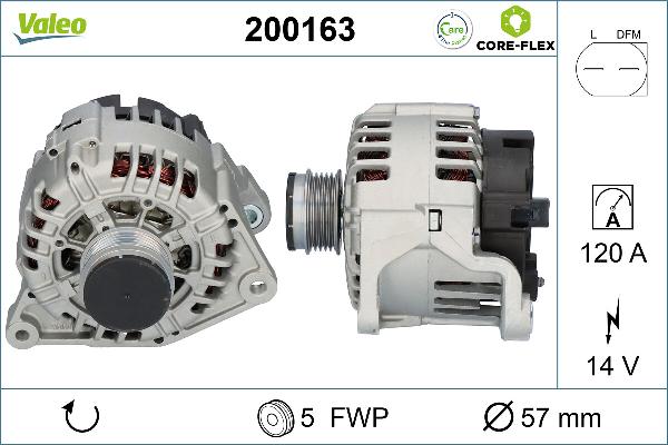 Valeo 200163 - Alternatore www.autoricambi360.it
