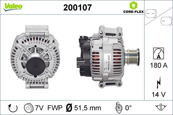 VALEO 200107 - Alternatore www.autoricambi360.it