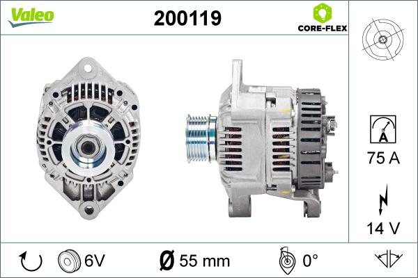VALEO 200119 - Alternatore www.autoricambi360.it