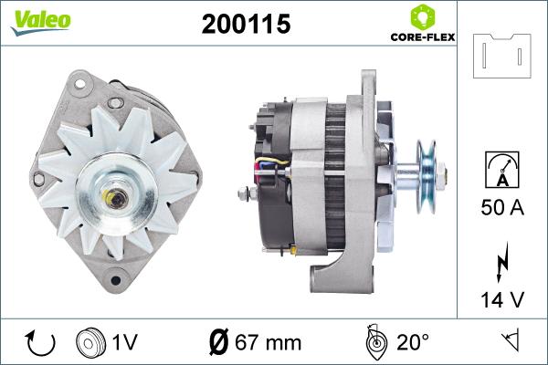 Valeo 200115 - Alternatore www.autoricambi360.it