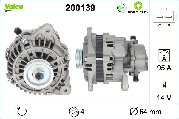 VALEO 200139 - Alternatore www.autoricambi360.it