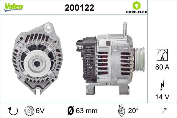 VALEO 200122 - Alternatore www.autoricambi360.it