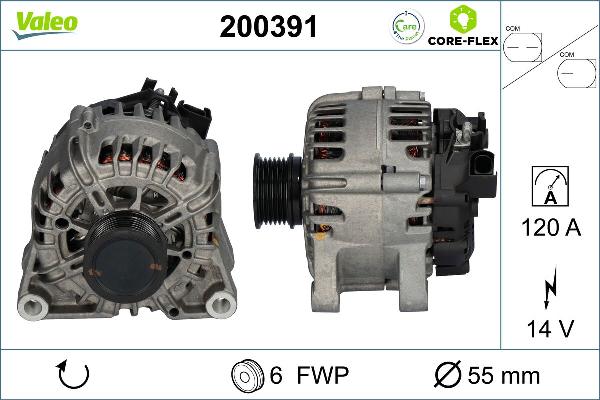 VALEO 200391 - Alternatore www.autoricambi360.it