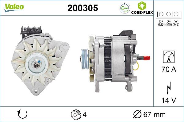 VALEO 200305 - Alternatore www.autoricambi360.it