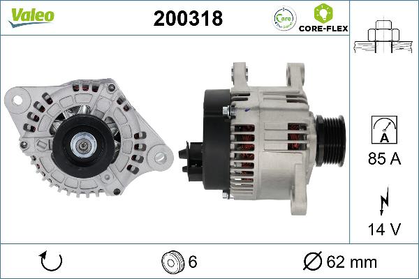 VALEO 200318 - Alternatore www.autoricambi360.it